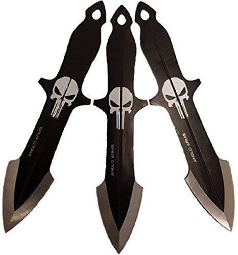 Set mit 3 Wurfmessern mit Scheide 444