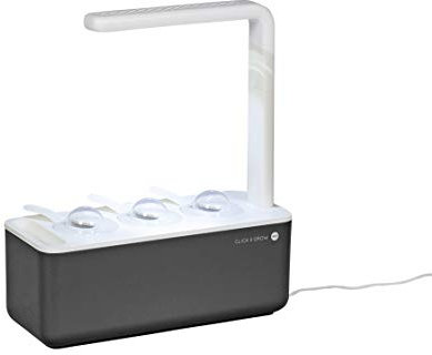 Emsa M5261800 Click & Grow Smart Garden 3 Indoor-Garten, passend für 3 Kräuterkapseln, grau