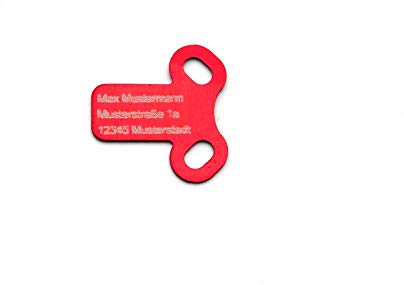 CopterFarm Copter Kennzeichnung Schild Plakette T-Version 4 Stück Rot | FPV Racer, Copter, Drohnen