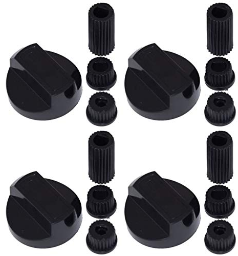 Yourspares Universal Black Control Knobs for Ovens, Cookers and Hobs (Pack of 4)