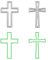 Stanzenshop Stanzschablone Zwei Kreuze, Stanzschablonen Kreuze, Stanze Komminion, Konfirmation, Stanzformen, Schablonen, Scrapbooking, Kartenherstellung