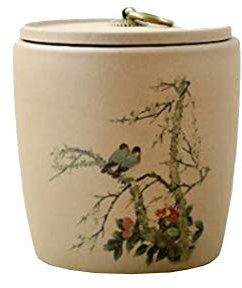 Japanese-style Ceramics Tea Canister Traditional Tea Caddy Sugar Canister For Kitchen Sealed Ceramics A13