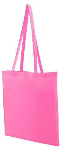 My Custom Style 10 borse shopper cotone 140gr/mq rosa 38x42cm manici 70cm