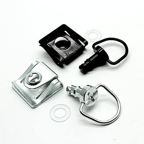 Kit di clip di fissaggio a sgancio rapido per pannello carenatura, con anello a D, viti di fissaggio a quarto di giro, accessori universali per moto da corsa (cromato, 1 set)