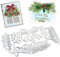 WuLi77 Stanzschablone, Weihnachten blatt Metall Schablonen Cutting Dies, Für Scrapbooking, Prägeschablonen