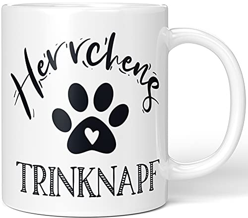 JUNIWORDS Tasse, Herrchens Trinknapf, Wähle Farbe, Weiß