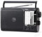 PRUNUS J-05 Portable Radio, AM/FM Transistor Radio with Excellent Reception, Battery Operated by 3x D Cell Batteries or AC Power, Black
