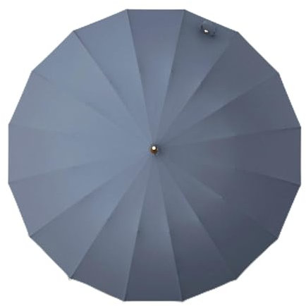 FGHSD Paraguas Largo de Lujo de 16K para Hombre, a Prueba de Viento, de Madera, automático, para Lluvia, para Mujer, Fuerte, Grande, Parasol, sombrilla de Golf para Exteriores (Gris)