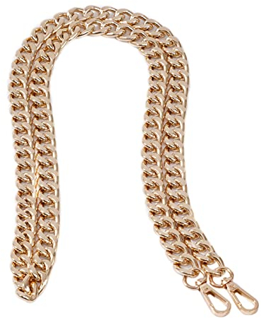 Xiazw Schöne Taschenkette Geldbörsen Schulterriemen Kette Schultergurt Crossbody Taschengurt Ersatz Zubehör Charm Dekoration (Roségold,120 cm)