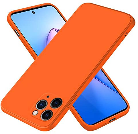 EASSGU Custodia per iPhone 11 Pro (5.8 Inches), Cover Morbida in Silicone TPU - Arancia