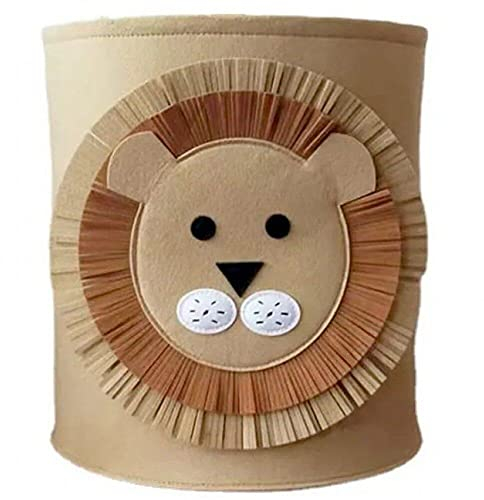 Baokuan Filzspeicherkorb Süßer Löwen Wäschereikorb Für Decken, Spielzeug, Kleidung, Schuhe, Sundies Organizer Mülleimer Für Wohnzimmer Wohnkultur