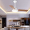 Ceiling Fan Wooden Blade 110v 220v Led Ceiling Fan with Light Blade Cooling Fan Remote Control Fan Light (Color : D, Size : 220V)