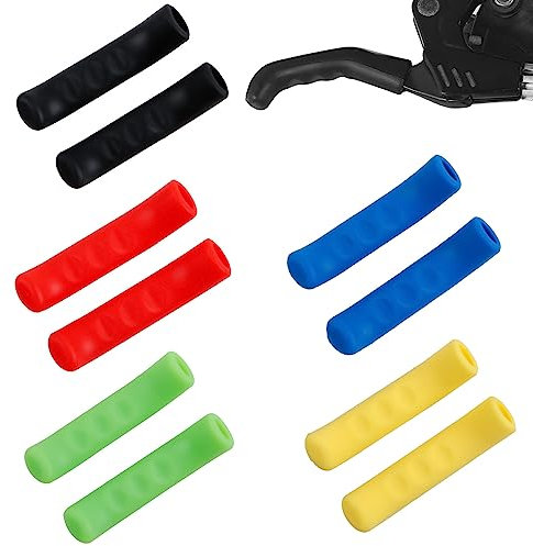 Qianxihu 5Pcs Fahrradbremsschutz - Nützliche Bremshebelgriffe aus Silikon-Gummi - Fahrradbremsabdeckung - Antirutsch-Fahrradbremsschutzhülle für Mountainbikes und Rennräder