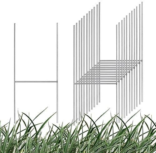 sourcing map Yard Sign Stakes, 12x6 Metal H Stakes, Lawn Sign Holder, Sign H Frame for Party Yard, Garage Sale, Open House, Real Estate, Guidepost, Pack of 12