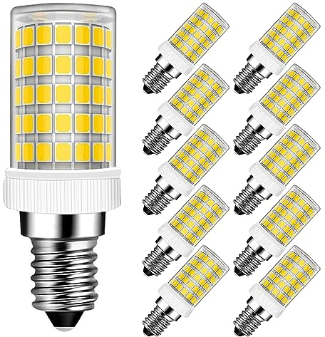 MAYCOLOR Leuchtmittel E14 10W Ersetzt 80W, 800 Lumen, Kaltweiss 6000K, 10W E14 Glühbirne Ideal für Kronleuchte Wandlampe Tischlampe Nicht-dimmbar 10er Pack