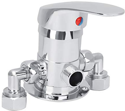 Grifo Mezclador De Ducha, Grifo De Bañera De Ducha De Baño, Grifo De Ducha Mezclador De Agua Fría Y Caliente Montado En La Pared De Aleación De Zinc, Válvula De ángulo En T De Baño, G1/2 Pulgadas