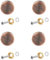 4 Pcs Mirror Screws, 20mm Copper Decorative Cap Metal Nail for Bath Plates Mirror Tables Wardrobes Furniture, Bronze