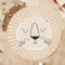 ARUGYTEI Teppiche fürs Kinderzimmer Kleiner Löwe Muster,Ivory Cream, ø 160 cm, Kinderteppich Rund Babyteppich Schlafzimmer Wohnzimmer Spielteppich Babymatte Kindermatte Babyzimmer,