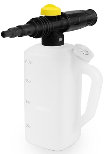Fai Top 1L Cannone Schiuma,Ugello Regolabile e Dosatore Shampoo,Lancia Schiuma per Bosch,AR Blue Clean, Black & Decker, Michelin Idropulitrice