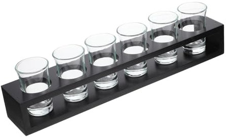 HEMOTON 1satz Setzen Sie Die Anforderungen Erstellen Sie Titel Wie Folgt Titel Teiliges Cocktail Und Weinbecher Holzhalter Elegante Gläser Für Spirituosen Getränke Und Partys Leicht Zu