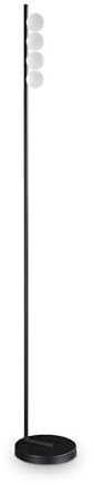 Ideal Lux PING PONG 4-flammige Stehleuchte mit mehreren Armen, Schwarz, 1000 lm, 3000 K