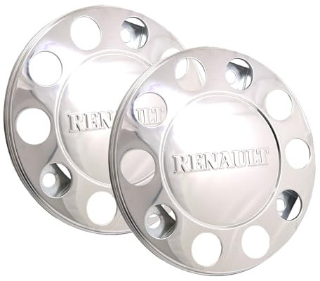 2 embellecedores de rueda para Renault Pulido Camión de 22,5 pulgadas, acero inoxidable