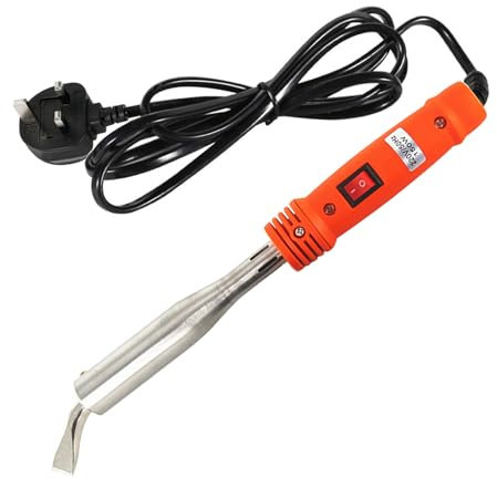 Inscrip Electric Soldering Iron, 150W / 200W / 300W Quick-Heated Elbow Head Electric Soldering High Power Welding Iron Gun with Switch, Stainless Steel Electronic Repair Tool, UK Plug (150W)