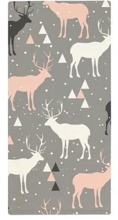 FZRTGOP Rentier Handtücher Weich Saugfähig Handtuch Waschlappen Gästetücher Für Badezimmer Küche 73x35cm