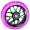 Fantic26 Spy7 Stunt Scooter Rolle I Trick I Tret I Kinder I Roller I Reifen I Rad I Ersatz I Wheel I 110mm I ABEC-11 I Schnell I Leise I Park I Street (Schwarz/PU Lila)