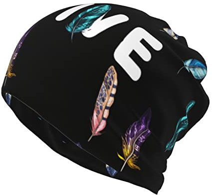 xinyuchen Indianer-Mütze, lockere Strickmütze, Indianer-Beanie-Mütze, Damen-Mütze für Shopping, Yoga, Sport, Reisen, Indianer 09, Einheitsgröße