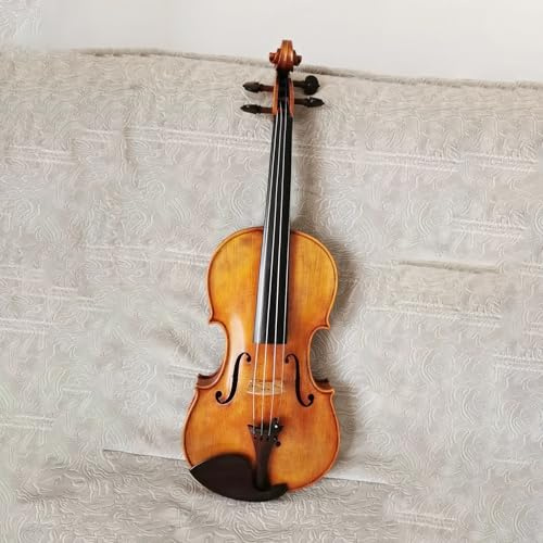 Violine Vintage Violine Fichte Violine 4/4 Kräftiger Ton Retro Lack Gelb Rot Violino Mit Koffer(B)