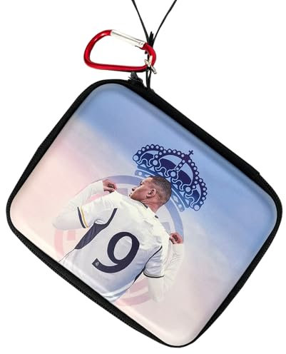 Oirigaga Fussball Sammelkarten Box, Hartschalen-Fußballkarten-Aufbewahrungsbox, Kartenbox Kartenetui Kartenhalter, Tragetasche Sammelbox Organizer für 400 Sportkarten, TCG und MTG Karten, KM9 Weiß