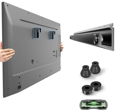 Audend No Stud No Drill Easy TV Wall Mount, 1-Minute Mounting 32 to 75 inch Television Drywall Studless Bracket Hanger, Max Load 150 lbs, VESA 100 x 100 to 600 x 400mm, Levels and Hardware Included