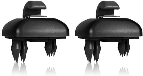 Gancio per aletta parasole auto, 2 pezzi, colore nero, per A1, A3, A4, A5, Q3, Q5