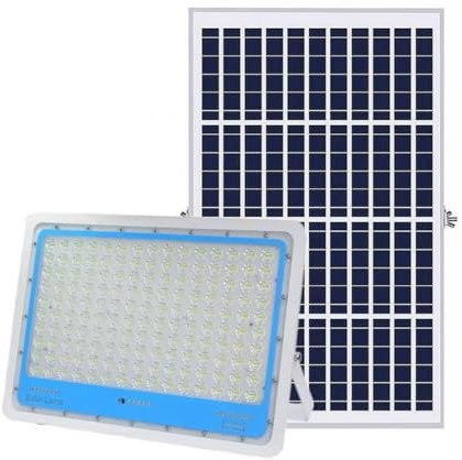Faro Led 1000w Completo di Pannello Fotovoltaico 6500k,Impermabile IP66 con Sensore di Movimento,Crepuscolare,Telecomando, da Esterno