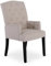 Raburg Esszimmerstuhl, Chesterfield-Design, Polsterstuhl, eleganter Armlehnen-Stuhl, Steppung, Landhausstil, Küchenstuhl, Belastbarkeit 110 kg, Victoria, Bezug Beige|Beine Schwarz