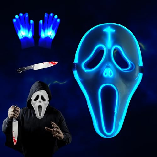 SPERMUOY Ghostface Maske für Halloween,Geist Scream Mask Geister Maske Ghostface Mask für Halloween Fasching Karneval