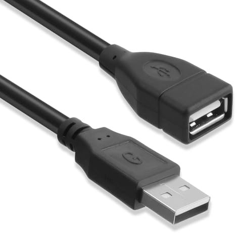 teasteam USB 3.0 Extension Cable 5m, Supports 5Gbps High Speed Type A Male to A Female Data Transfer Extender, Plug and Play for Keyboard Disk Mouse Hard Drive Laptop Printer (Black, 5M)