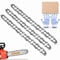 3 Pack Chainsaw Chain For 12 Inch (30cm) Bar,3/8 Lp 45 Drive Links .043 Gauge, Replacement Chain Fits For Ryobi Ocs1830,Bosch Ake 30 Li,Makita, Dewalt And More And Other Chainsaws