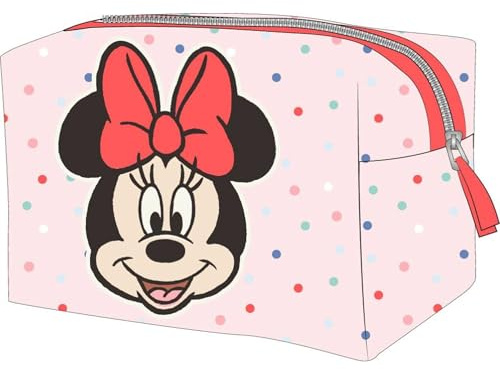 Minnie Mouse Travel Toiletry Bag | Portable Makeup and Cosmetic Case with Classic Disney Design