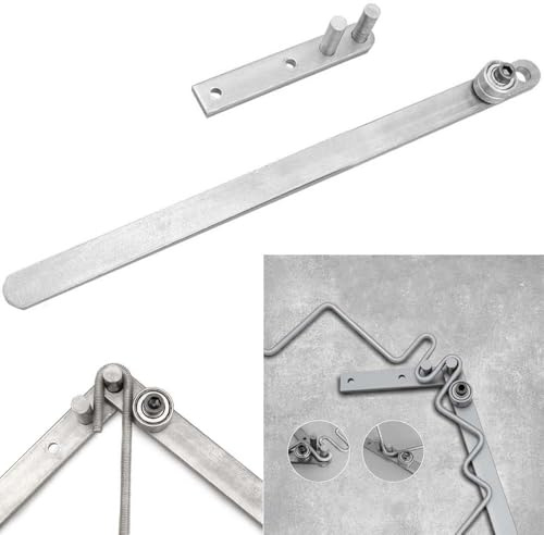 Manueller Stabbieger für 1–6 mm Flachstange, Rundrohr und Vierkantmaterial, Edelstahl-Biegewerkzeug mit 340 mm Griff, Werkbank-Rohrbieger