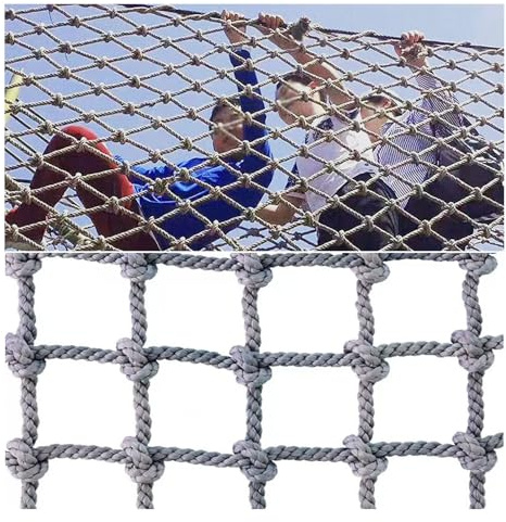 Heavy Duty Climbing Cargo Net - Durable Polyamide Playground Frame Net for Training, Plant Support, Outdoor Activities & Backyard Fun - 3x4m Rope Ladder Netting