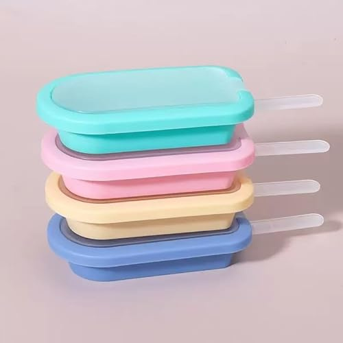 Moules à glace,moule a glace silicone,Popsicle Ice Maker, 15,5 * 6.5 * 2.6cm, 4 pièces