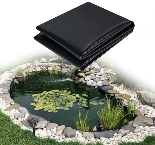 TIANTMIN Lona para Estanque 450 x 2200 cm UV Estable Pond Liner Lámina Estanque Fcil de Cortar para Fuente Jardín Lago Artificial, Negro