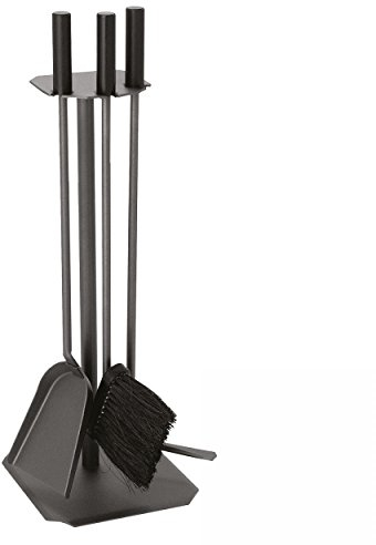 raik 21.02.243.2 Kaminbesteck, anthrazit beschichtet, 62cm