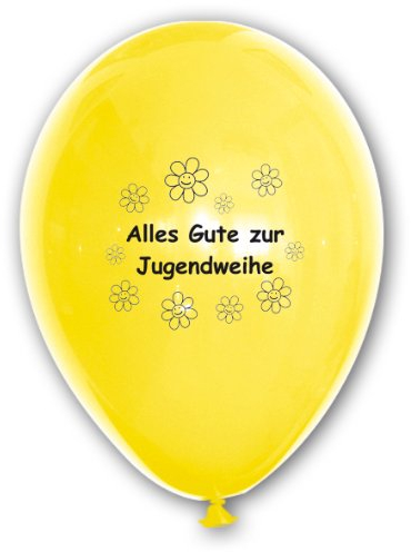 Unbekannt 10 Luftballons Alles Gute zur Jugendweihe, bunt gemischte Ballons mit Aufdruck, ca. 30 cm Durchmesser