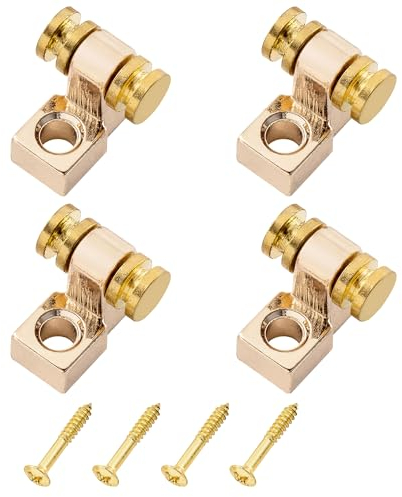 Musiclily Vintage Roller Guitar String Guides Tree Saitenniederhalter mit Rollen für Fender Straocaster Telecaster E-Gitarre, Gold(4 Stück)