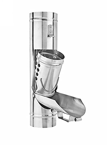 Zink Regenwasserklappe DN 76 mit Laubfangkorb