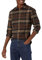 Amazon Essentials Men's Long-Sleeve Flannel Shirt (Available in Big & Tall), Dark Brown Plaid, L