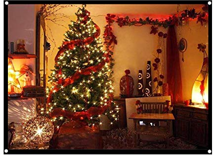Richer-R Projector Screen,Rear Projection Screen 60-100 Inch Portable Foldable Non-crease Projector Curtain Screen 4:3 for Outdoor Camping Movie Open-air Cinema,White(72in)